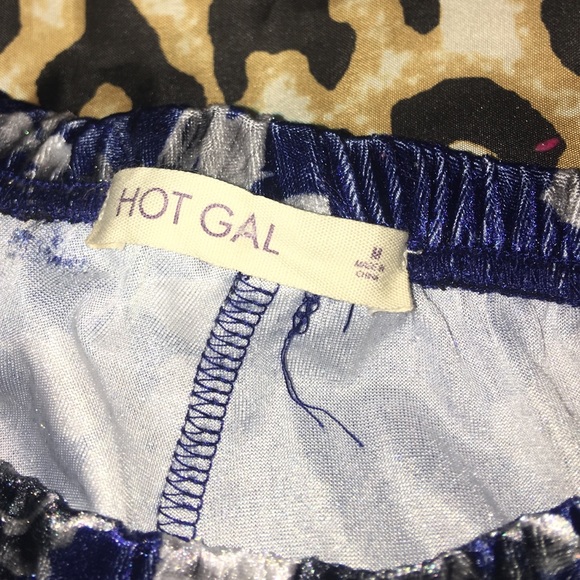 Blue flower bell bottoms women - Picture 6 of 6